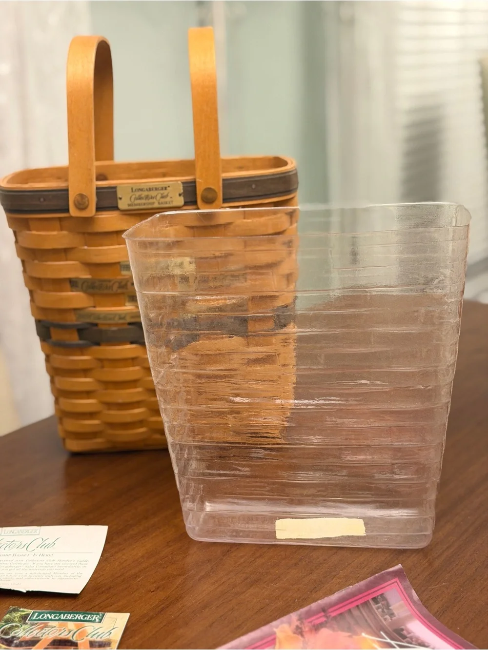 Longaberger Collectors Club Membership Charter Member Basket w Liner
